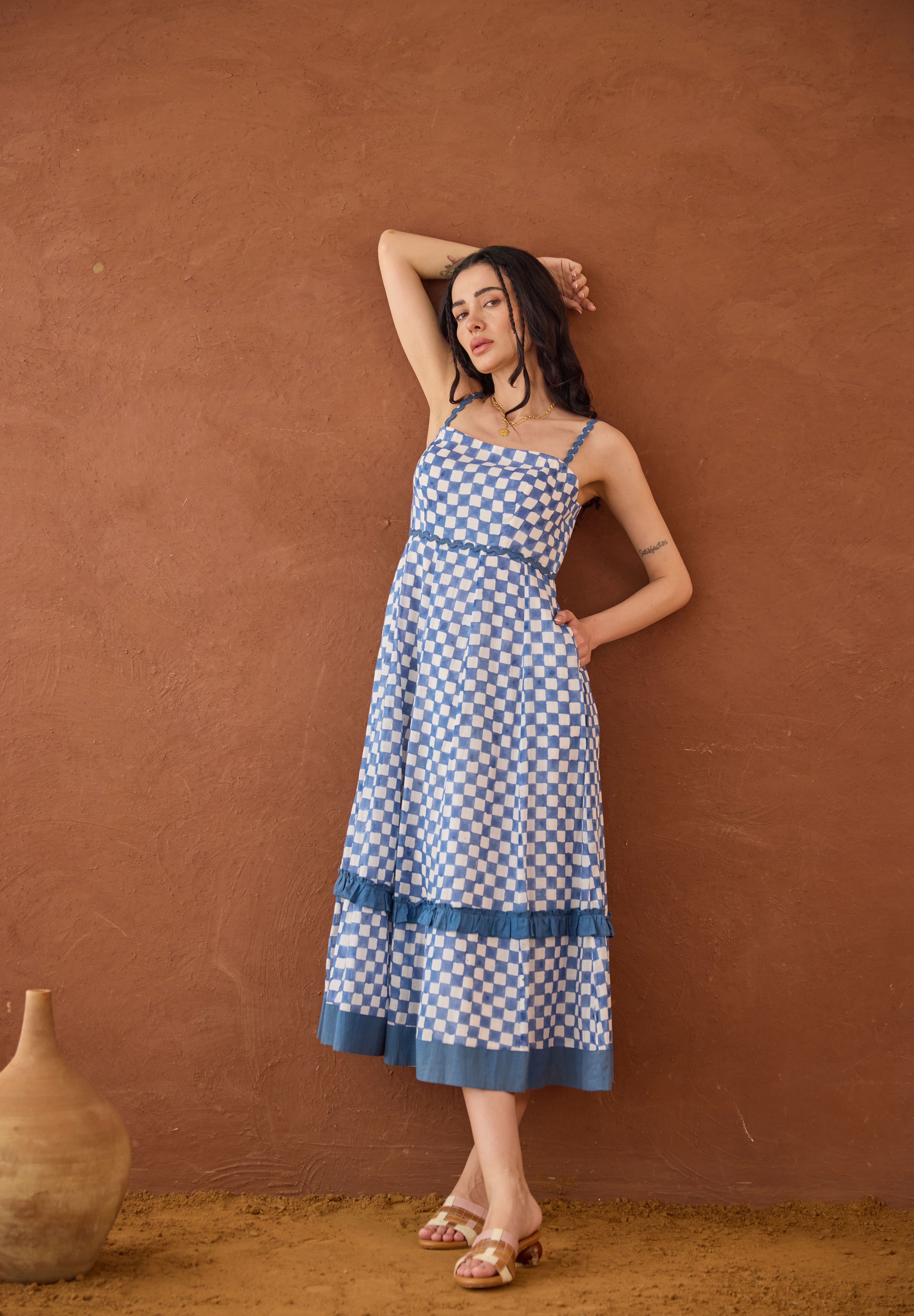 Gingham Sky Dress