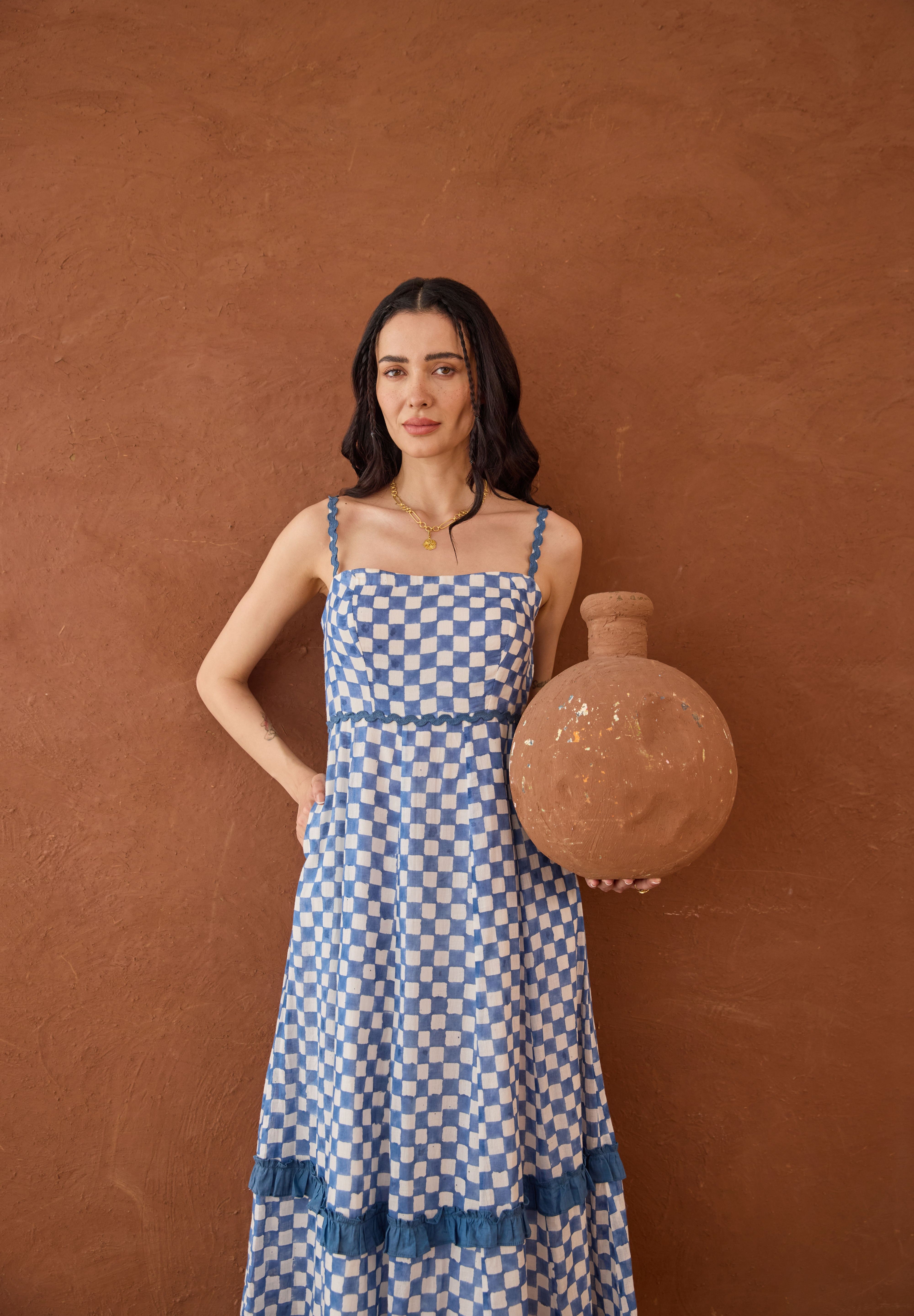 Gingham Sky Dress