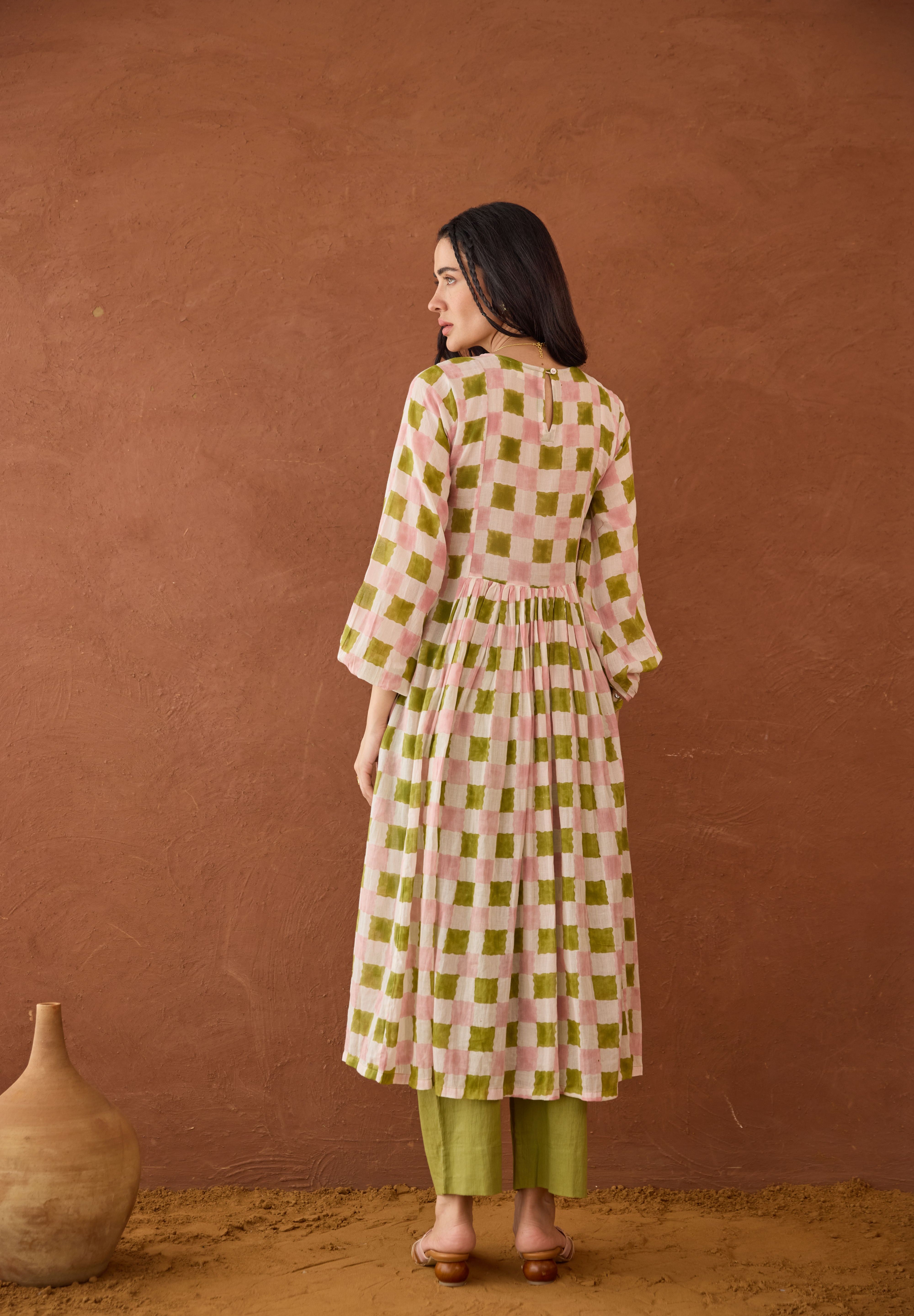 Rosewood Plaid Kurta Set