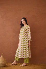 Rosewood Plaid Kurta Set
