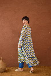Cloudburst Plaid Kurta Set
