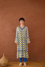 Cloudburst Plaid Kurta Set