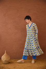 Cloudburst Plaid Kurta Set
