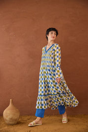 Cloudburst Plaid Kurta Set
