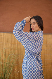 Indigo Breeze Shirt Dress