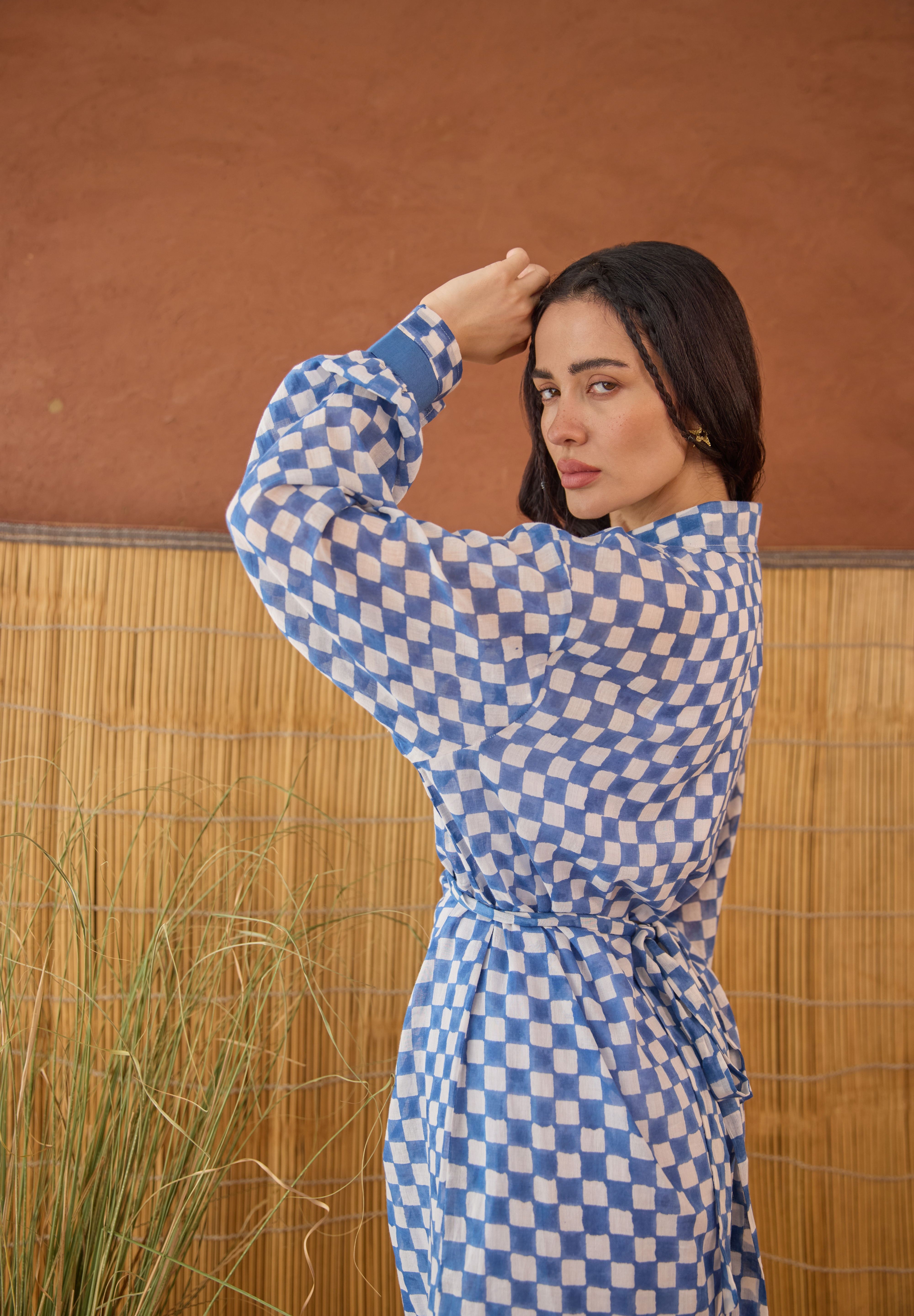 Indigo Breeze Shirt Dress