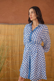 Indigo Breeze Shirt Dress