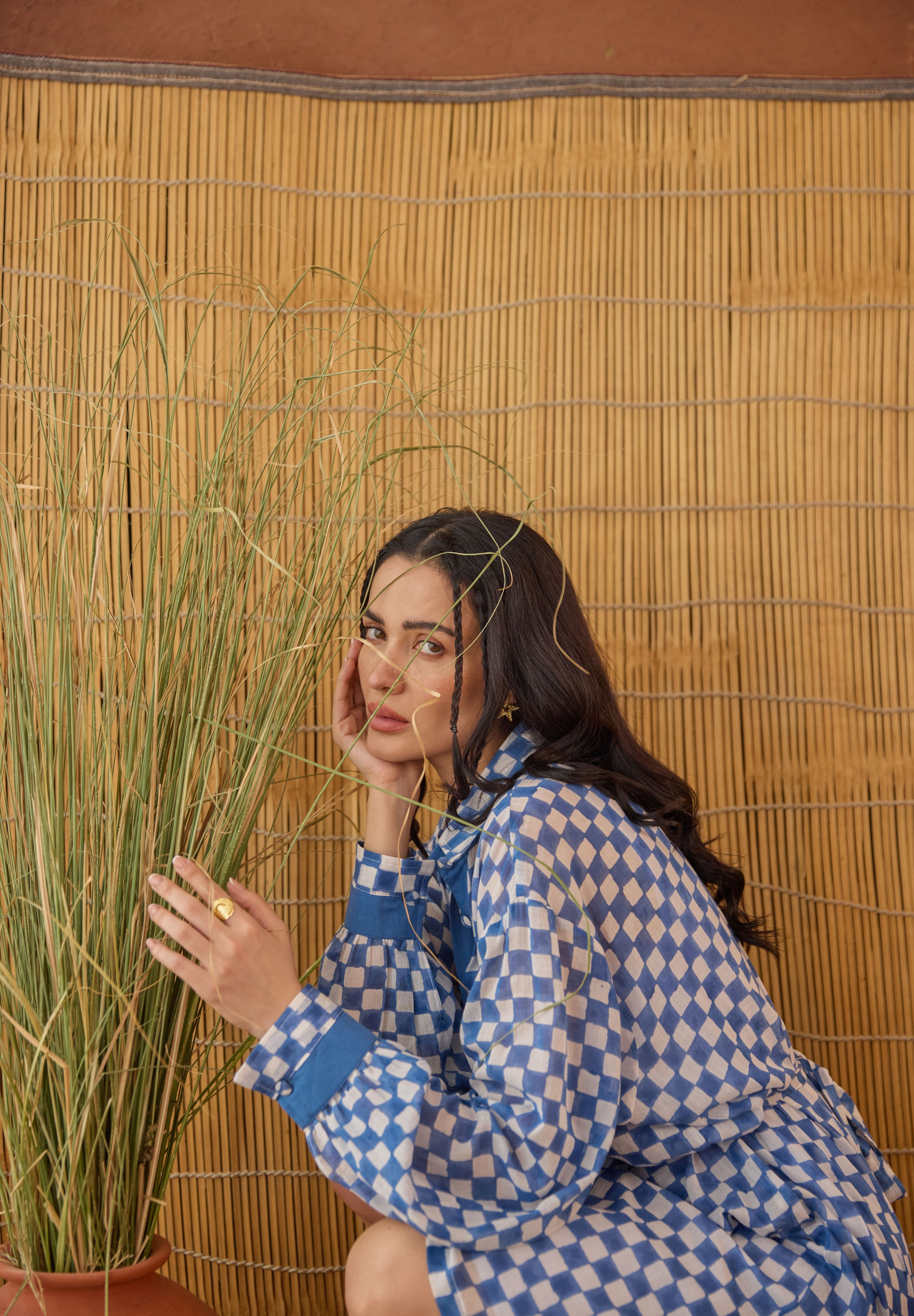 Indigo Breeze Shirt Dress