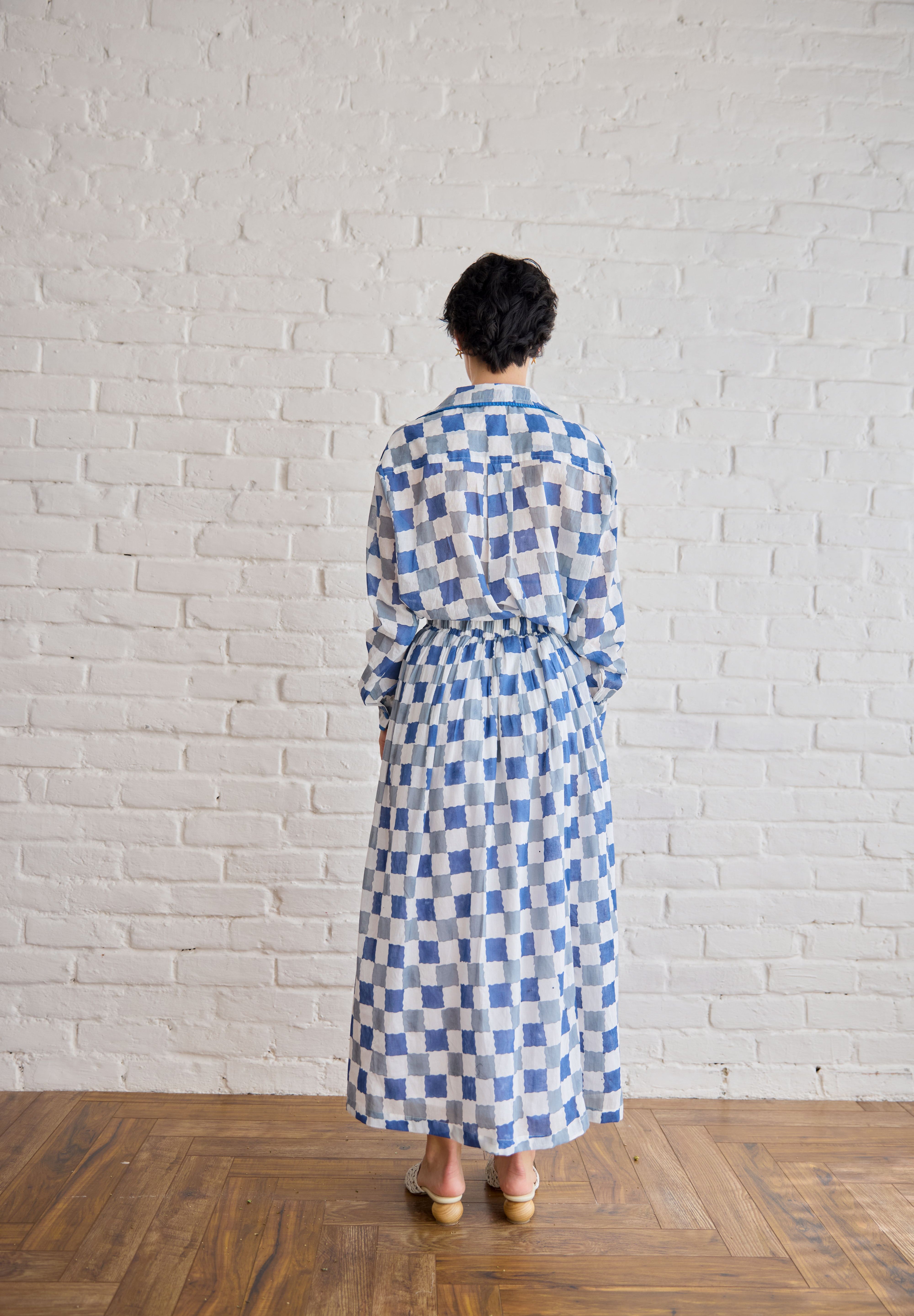Blue Pixel Skirt