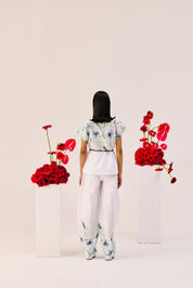 White Floral Printed Co-Ord Set
