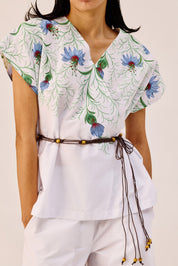 White Floral Printed Co-Ord Set