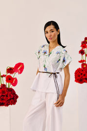 White Floral Printed Co-Ord Set