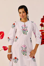 White Printed Maxi Dress