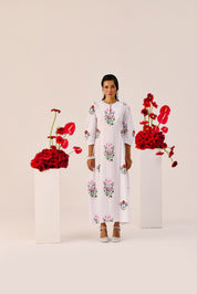 White Printed Maxi Dress