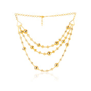 Three Line Droplet  Necklace
