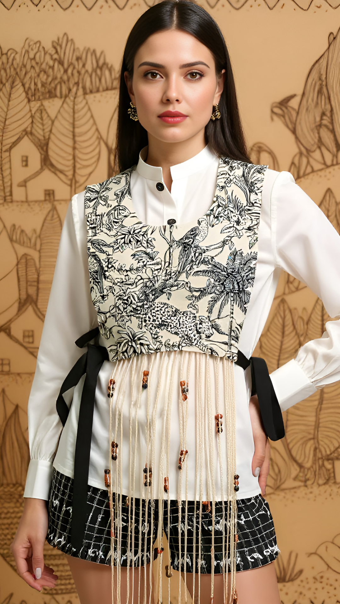 Tiger Bib & Shirt (Black & White Upper)