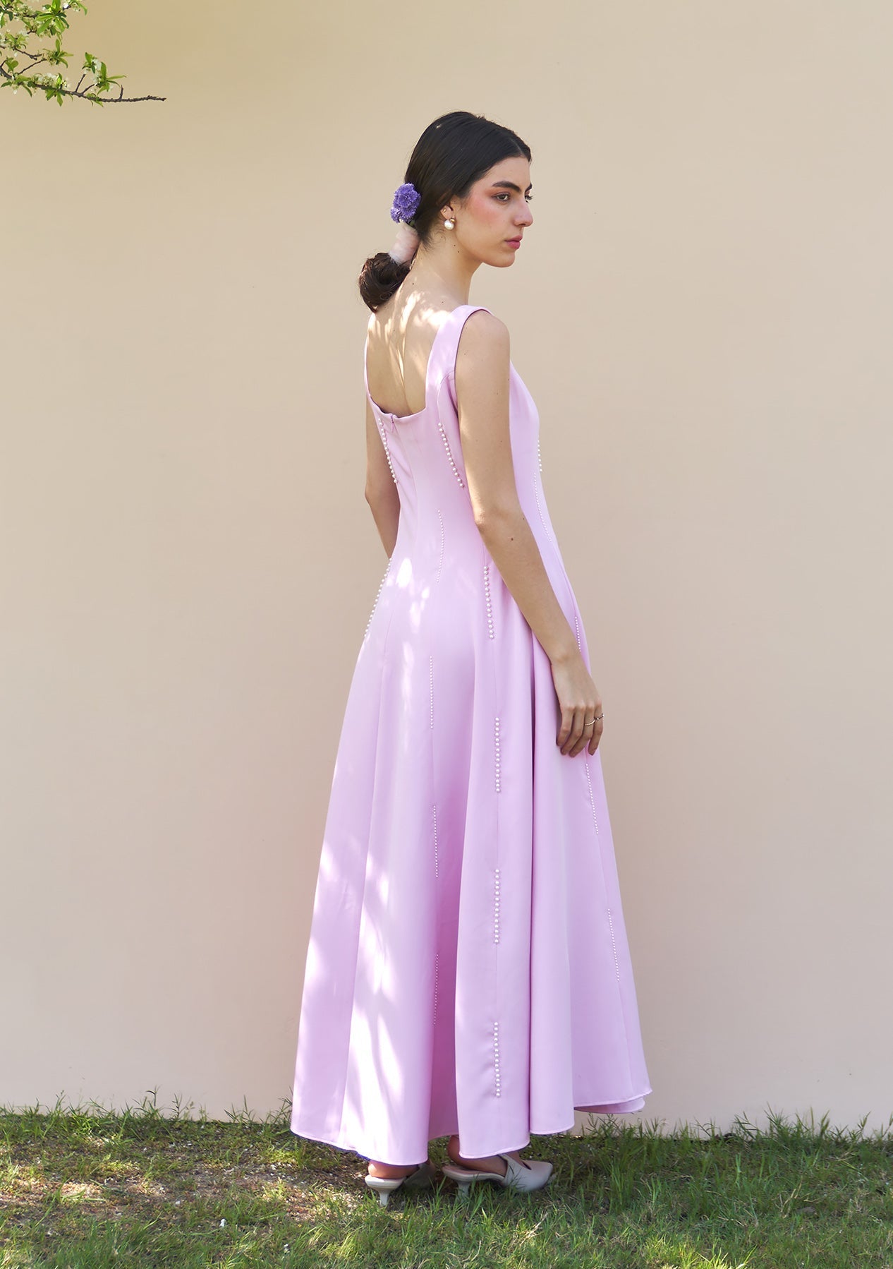 Caroline Midi Dress Baby Pink
