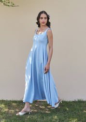 Caroline Midi Dress Powder Blue