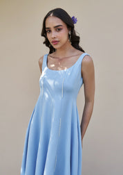 Caroline Midi Dress Powder Blue