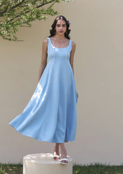 Caroline Midi Dress Powder Blue