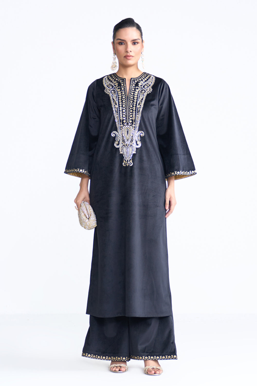 Nova Black Kaftan Set