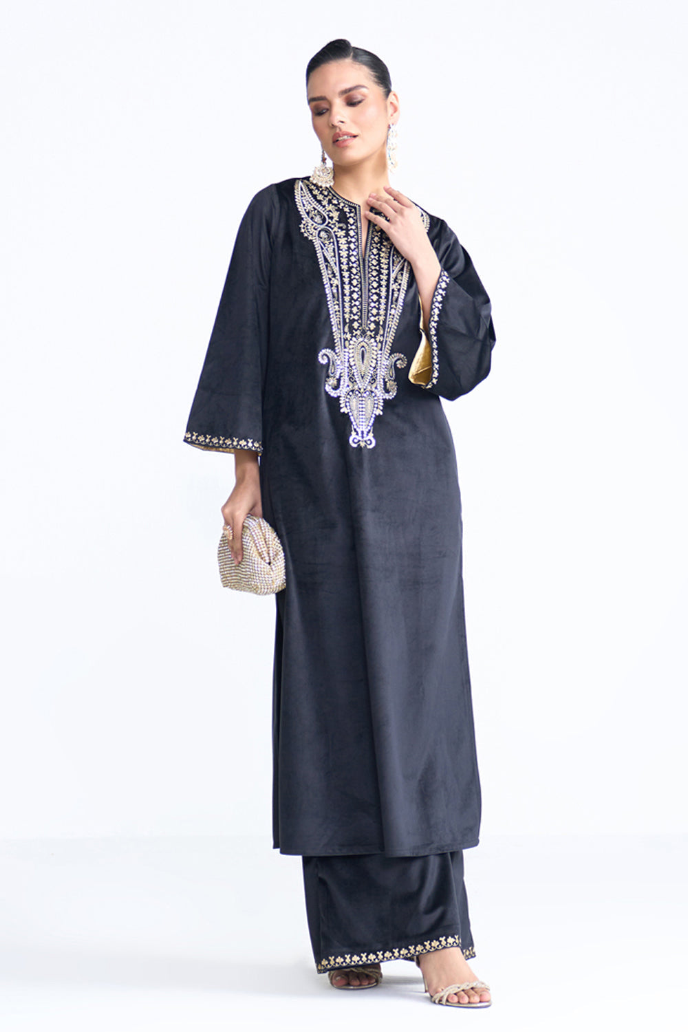 Nova Black Kaftan Set