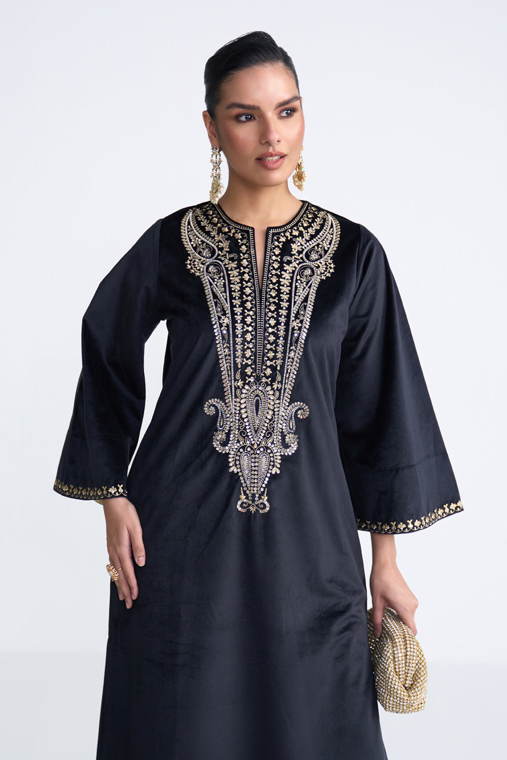 Nova Black Kaftan Set