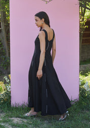 Caroline Midi Dress Black