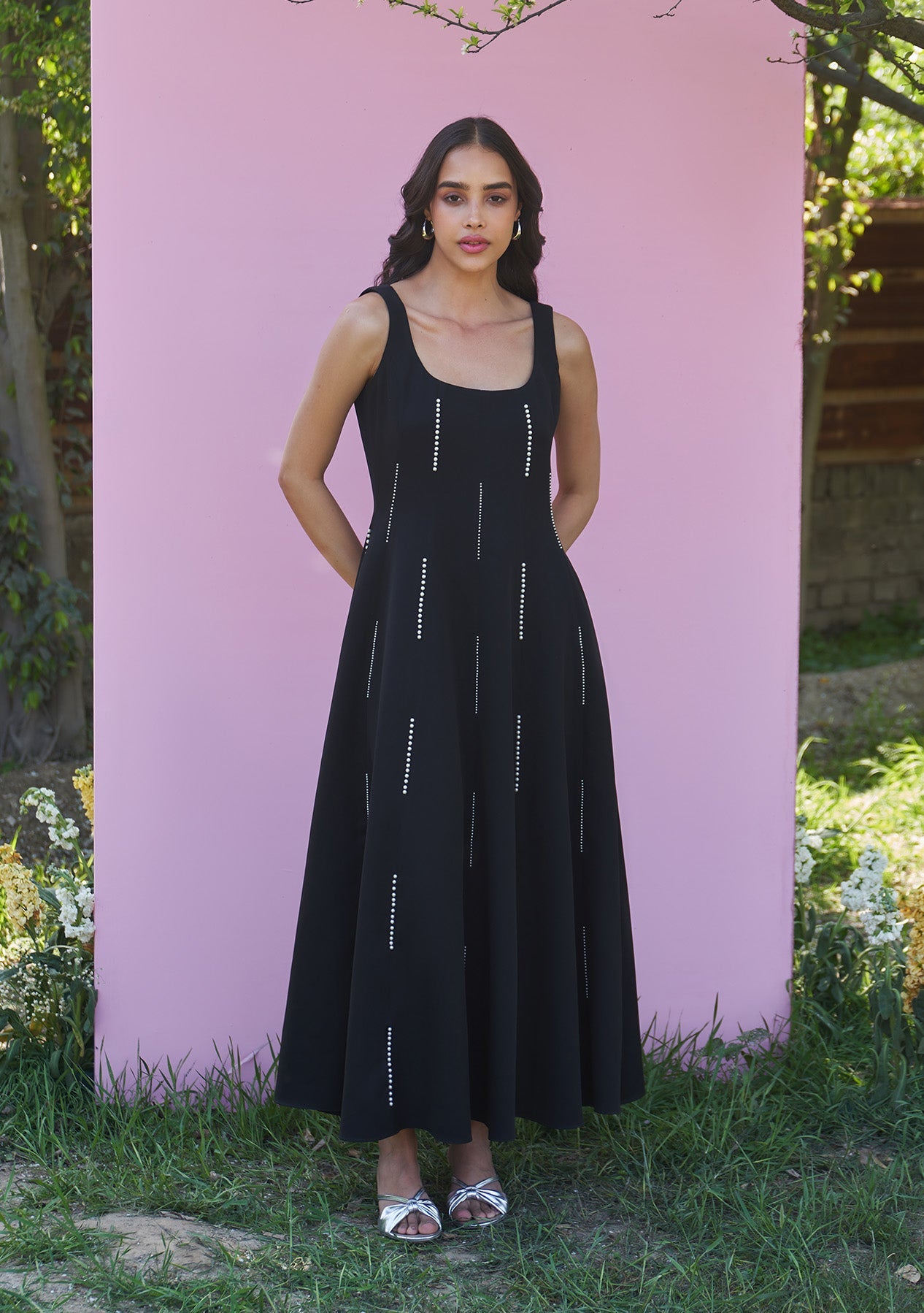 Caroline Midi Dress Black