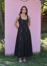 Caroline Midi Dress Black