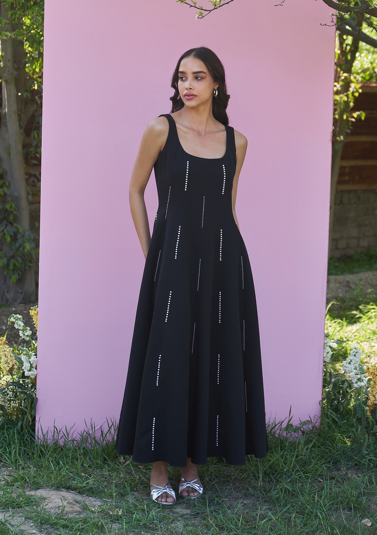 Caroline Midi Dress Black