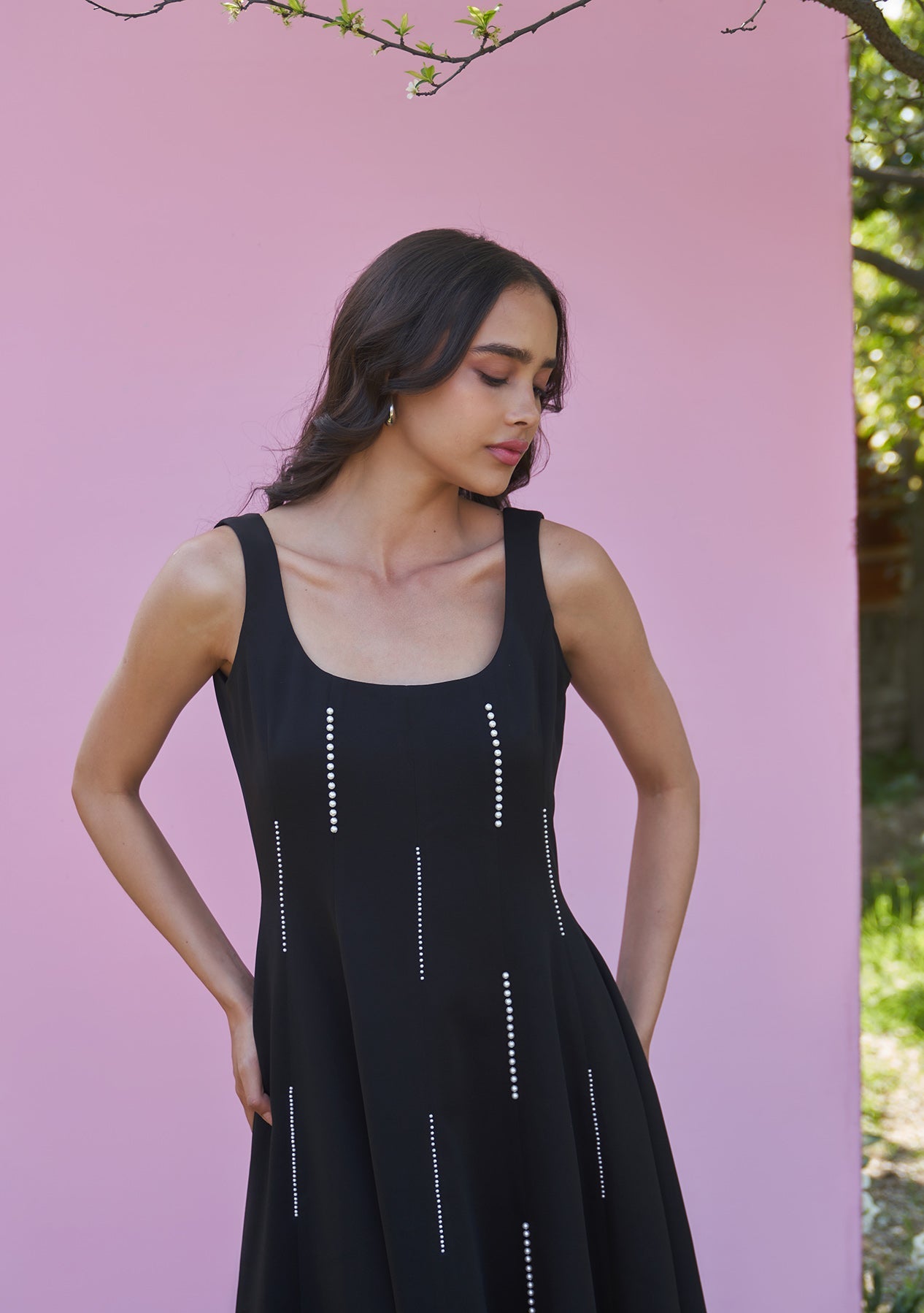 Caroline Midi Dress Black