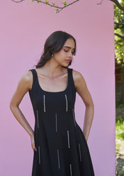 Caroline Midi Dress Black