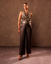 Gold Cowl Top