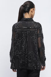 Silk Organza Sequin Shirt