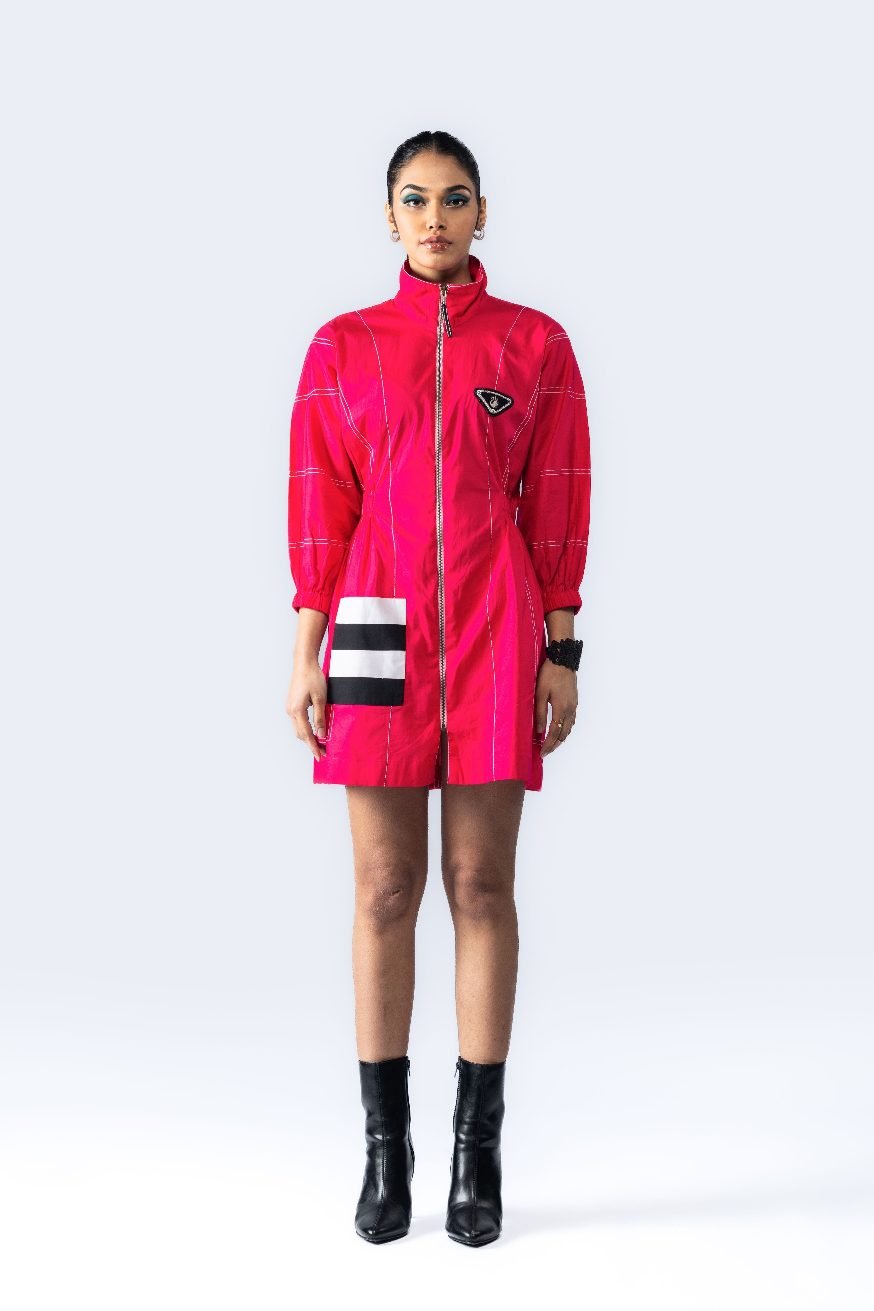 Dress With Hand Embroidered Brand Logo