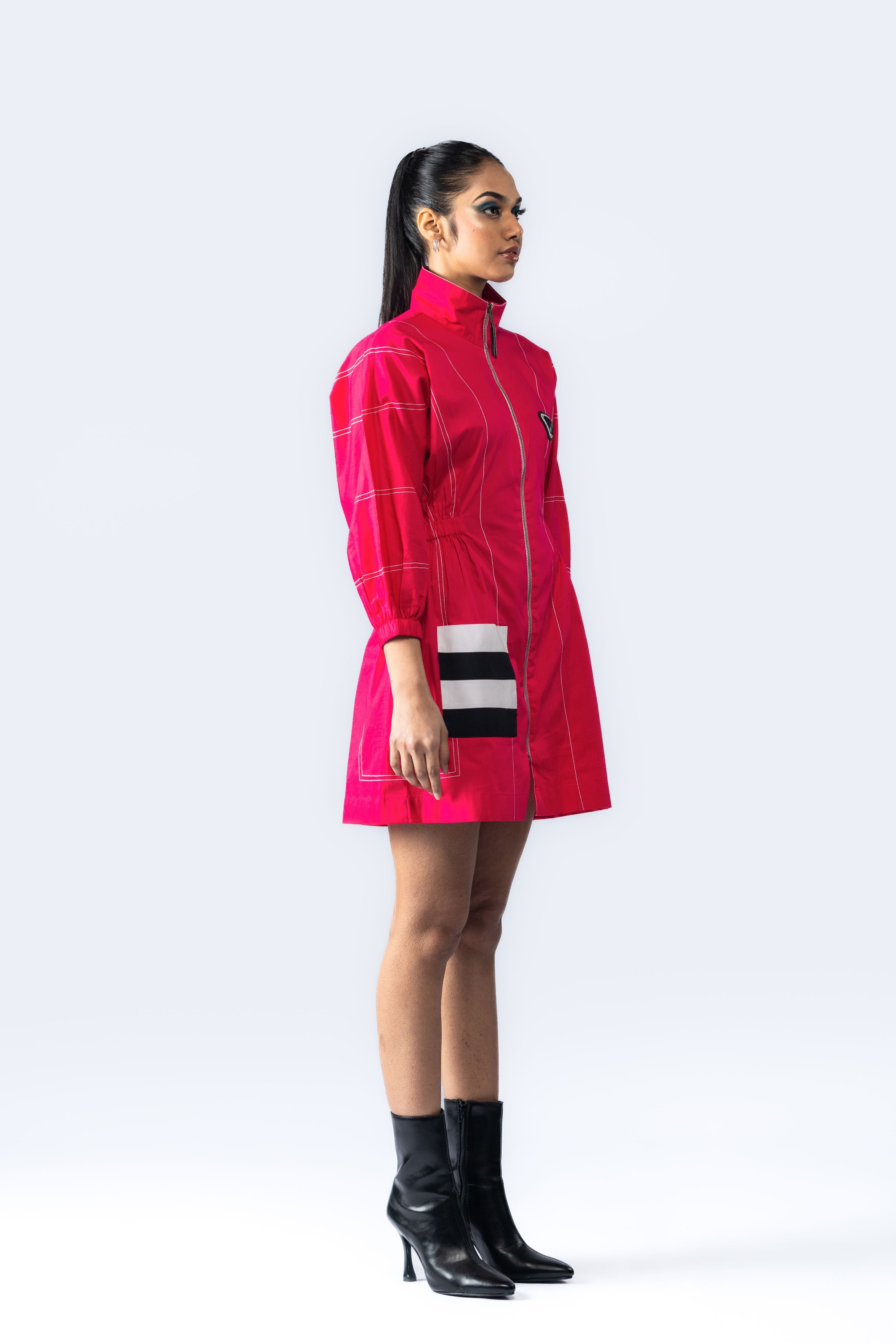 Dress With Hand Embroidered Brand Logo