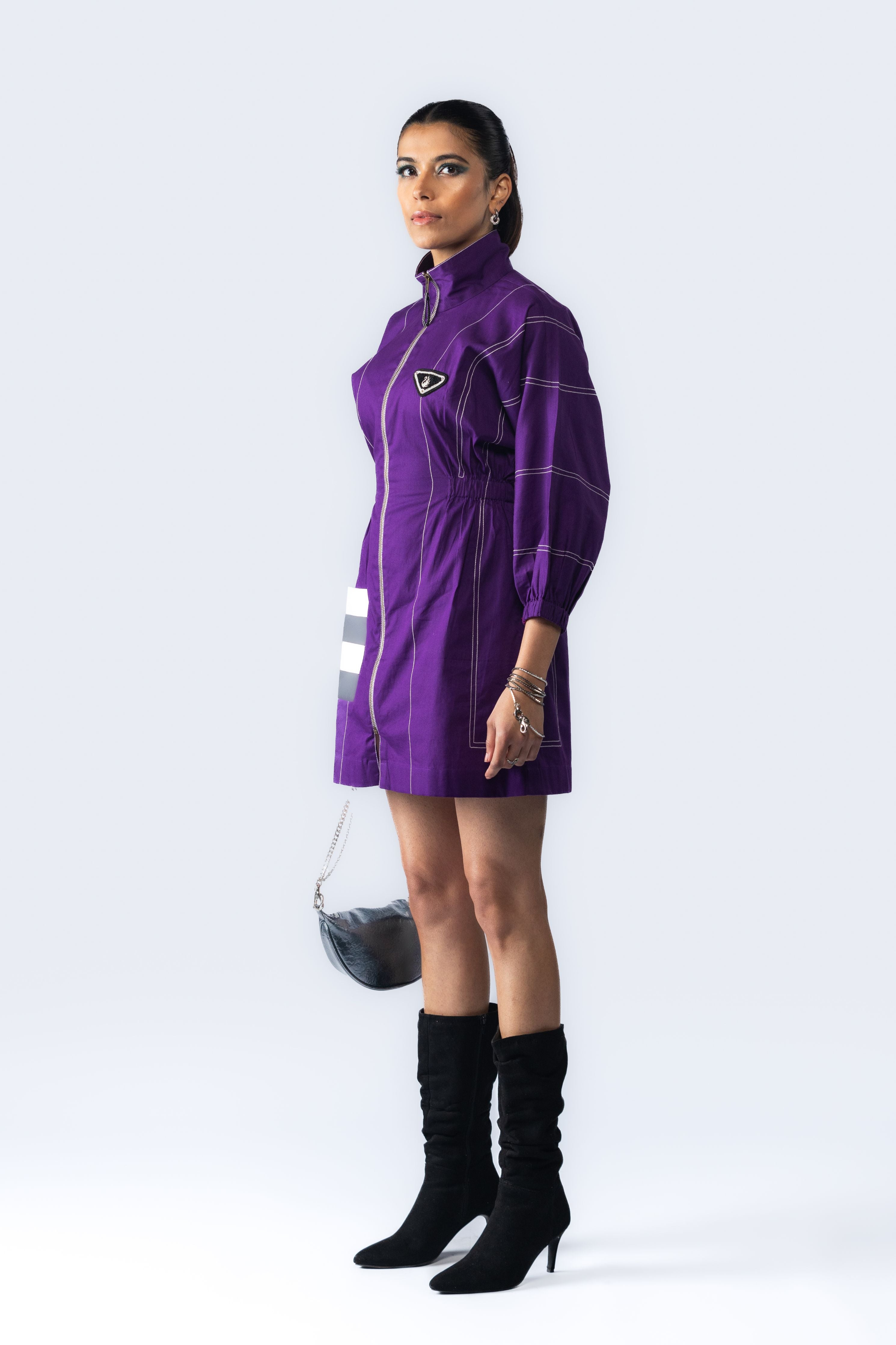 Dress With Hand Embroidered Brand Logo