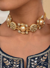 Veda Choker Mint & Gold