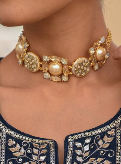 Veda Choker Mint & Gold