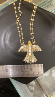 MOP Eagle Necklace Gold