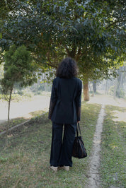 Handwoven Sailor Flared Pants Black