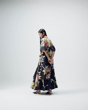 Carmine Embroidered Kurta & Skirt Set