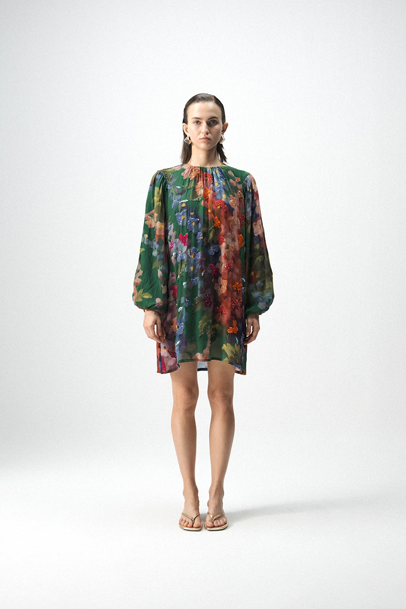 Thea Embroidered Short Dress