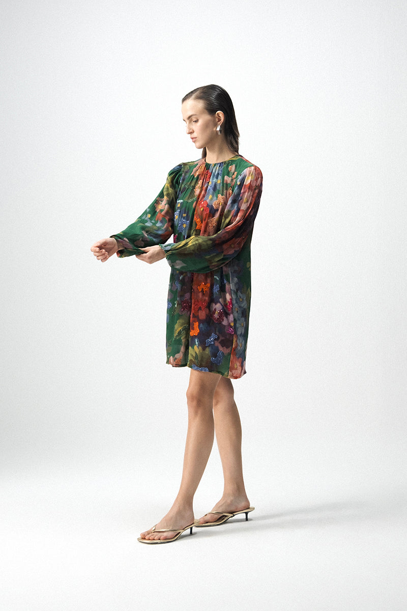 Thea Embroidered Short Dress