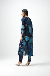 Blue Lagoon Mukaish Embroidered Kurta Set