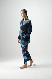 Blue Lagoon Crepe Co-ord Set