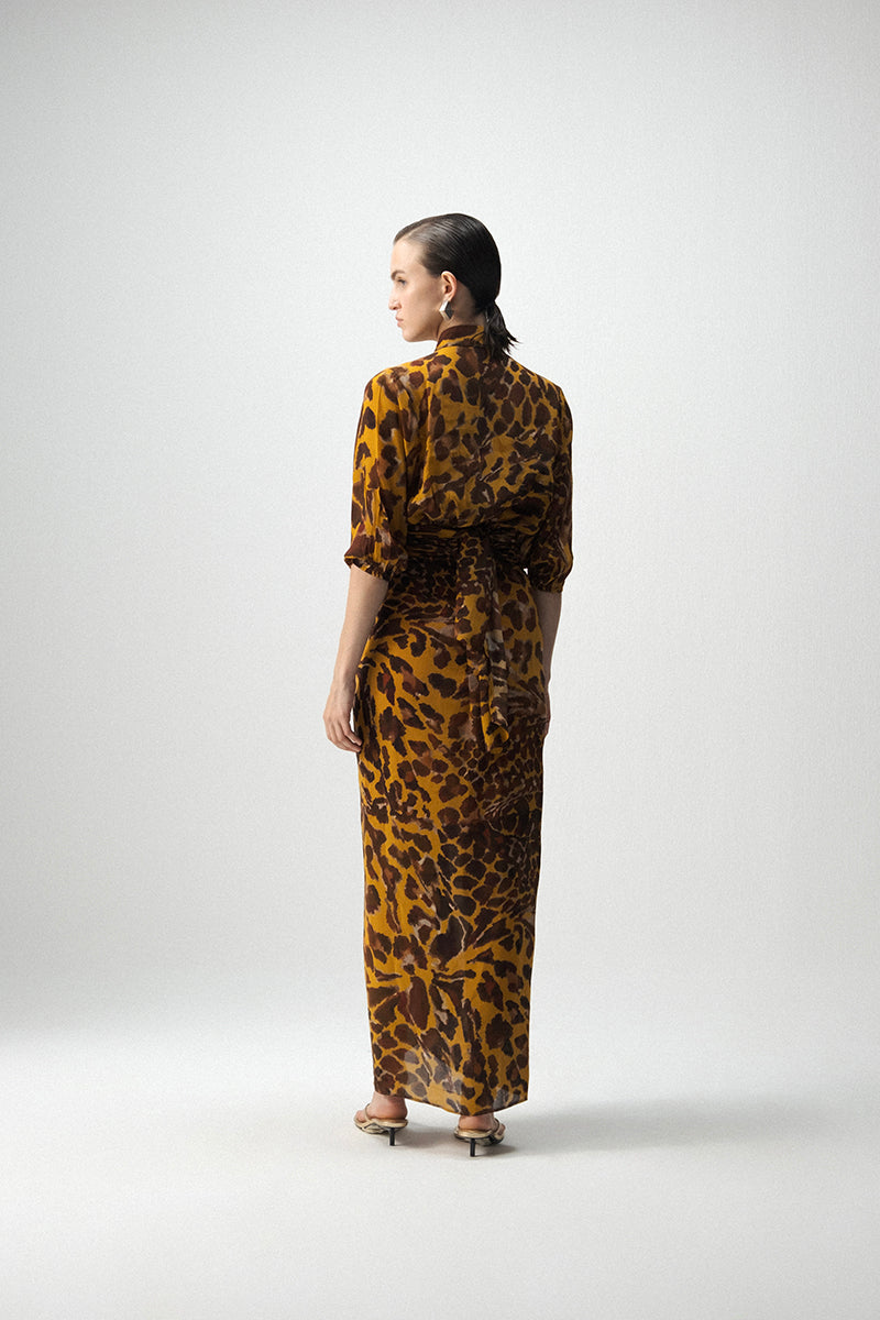 Chitara Tie Up Top and Knotted Skirt Set