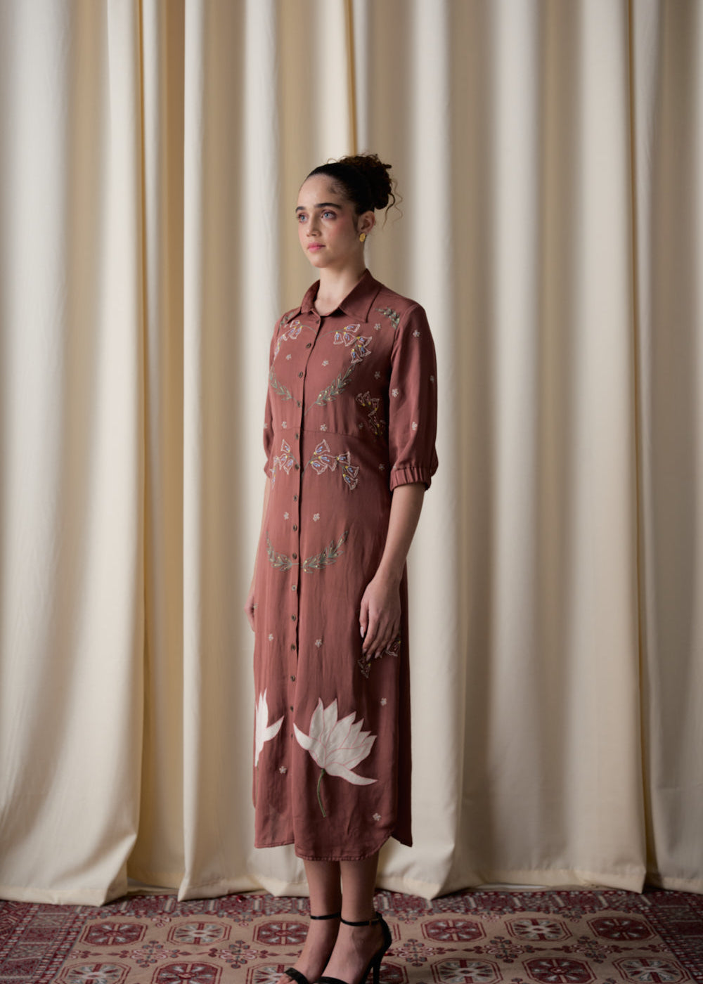 Mocha wildflower dress image 0