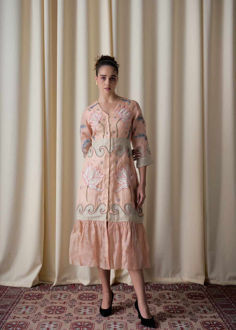 Elotia peach dress image 0